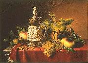 Johann Wilhelm Preyer Dessertfruchte mit Elfenbeinhumpen oil painting on canvas